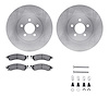 6512-55147 Brake Rotors w/5000 Advanced Brake Pads Kit with Hardware, 1994-2004 Ford/Lincoln/Mercury/Mazda, Position: Front - image 1