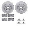 6512-55165 Brake Rotors w/5000 Advanced Brake Pads Kit with Hardware, 1965-1967 Ford/Lincoln/Mercury/Mazda, Position: Front - image 1