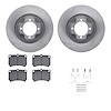 6512-56010 Brake Rotors w/5000 Advanced Brake Pads Kit with Hardware, 1988-1994 Ford/Lincoln/Mercury/Mazda, Position: Front - image 1