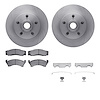 6512-56020 Brake Rotors w/5000 Advanced Brake Pads Kit with Hardware, 1978-1978 Ford/Lincoln/Mercury/Mazda, Position: Front - image 1