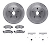6512-56028 Brake Rotors w/5000 Advanced Brake Pads Kit with Hardware, 1972-1973 Ford/Lincoln/Mercury/Mazda, Position: Front - image 1
