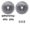 6512-56034 Brake Rotors w/5000 Advanced Brake Pads Kit with Hardware, 1981-1991 Ford/Lincoln/Mercury/Mazda, Position: Front - image 1