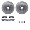 6512-56035 Brake Rotors w/5000 Advanced Brake Pads Kit with Hardware, 1981-1981 Ford/Lincoln/Mercury/Mazda, Position: Front - image 1