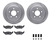 6512-56050 Brake Rotors w/5000 Advanced Brake Pads Kit with Hardware, 1991-1995 Ford/Lincoln/Mercury/Mazda, Position: Rear - image 1