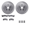 6512-56055 Brake Rotors w/5000 Advanced Brake Pads Kit with Hardware, 1990-1991 Ford/Lincoln/Mercury/Mazda, Position: Front - image 1