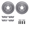 6512-56080 Brake Rotors w/5000 Advanced Brake Pads Kit with Hardware, 1996-2002 Ford/Lincoln/Mercury/Mazda, Position: Rear - image 1
