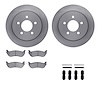 6512-56081 Brake Rotors w/5000 Advanced Brake Pads Kit with Hardware, 1996-2002 Ford/Lincoln/Mercury/Mazda, Position: Rear - image 1