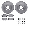 6512-56088 Brake Rotors w/5000 Advanced Brake Pads Kit with Hardware, 1998-2002 Ford/Lincoln/Mercury/Mazda, Position: Front - image 1