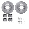 6512-56103 Brake Rotors w/5000 Advanced Brake Pads Kit with Hardware, 1970-1977 Ford/Lincoln/Mercury/Mazda, Position: Front - image 1