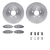6512-56110 Brake Rotors w/5000 Advanced Brake Pads Kit with Hardware, 2003-2011 Ford/Lincoln/Mercury/Mazda, Position: Front - image 1