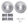 6512-58109 Brake Rotors w/5000 Advanced Brake Pads Kit with Hardware, 2004-2008 Acura/Honda, Position: Front - image 1