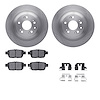 6512-58124 Brake Rotors w/5000 Advanced Brake Pads Kit with Hardware, 2009-2014 Acura/Honda, Position: Rear - image 1