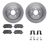 6512-58127 Brake Rotors w/5000 Advanced Brake Pads Kit with Hardware, 2014-2020 Acura/Honda, Position: Rear - image 1