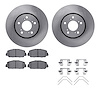 6512-58130 Brake Rotors w/5000 Advanced Brake Pads Kit with Hardware, 2014-2020 Acura/Honda, Position: Front - image 1