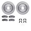 6512-58133 Brake Rotors w/5000 Advanced Brake Pads Kit with Hardware, 2015-2020 Acura/Honda, Position: Front - image 1