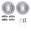6512-58134 Brake Rotors w/5000 Advanced Brake Pads Kit with Hardware, 2014-2016 Acura/Honda, Position: Front - image 1