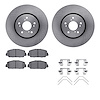 6512-58142 Brake Rotors w/5000 Advanced Brake Pads Kit with Hardware, 2013-2018 Acura/Honda, Position: Front - image 1