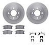 6512-59131 Brake Rotors w/5000 Advanced Brake Pads Kit with Hardware, 1979-1982 Acura/Honda, Position: Front - image 1