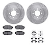 6512-59188 Brake Rotors w/5000 Advanced Brake Pads Kit with Hardware, 1988-1991 Acura/Honda, Position: Front - image 1