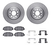 6512-59203 Brake Rotors w/5000 Advanced Brake Pads Kit with Hardware, Fits Select Acura/Honda, Position: Front - image 1