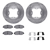 6512-59213 Brake Rotors w/5000 Advanced Brake Pads Kit with Hardware, 1990-1997 Acura/Honda, Position: Front - image 1