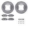 6512-59214 Brake Rotors w/5000 Advanced Brake Pads Kit with Hardware, 1990-1993 Acura/Honda, Position: Front - image 1