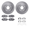6512-59276 Brake Rotors w/5000 Advanced Brake Pads Kit with Hardware, 2002-2011 Acura/Honda, Position: Front - image 1
