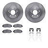 6512-59299 Brake Rotors w/5000 Advanced Brake Pads Kit with Hardware, 2013-2015 Acura/Honda, Position: Front - image 1
