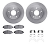 6512-59310 Brake Rotors w/5000 Advanced Brake Pads Kit with Hardware, 2012-2015 Acura/Honda, Position: Front - image 1