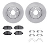 6512-59316 Brake Rotors w/5000 Advanced Brake Pads Kit with Hardware, Fits Select Acura/Honda, Position: Front - image 1