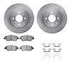 6512-59321 Brake Rotors w/5000 Advanced Brake Pads Kit with Hardware, 2015-2020 Acura/Honda, Position: Front - image 1