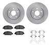 6512-59324 Brake Rotors w/5000 Advanced Brake Pads Kit with Hardware, 2014-2017 Acura/Honda, Position: Front - image 1