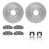 6512-59330 Brake Rotors w/5000 Advanced Brake Pads Kit with Hardware, 1991-1999 Multiple Makes/Models, Position: Front - image 1