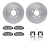 6512-59331 Brake Rotors w/5000 Advanced Brake Pads Kit with Hardware, 1997-2001 Acura/Honda, Position: Front - image 1