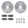6512-59376 Brake Rotors w/5000 Advanced Brake Pads Kit with Hardware, 2002-2007 Acura/Honda, Position: Front - image 1