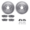 6512-59408 Brake Rotors w/5000 Advanced Brake Pads Kit with Hardware, 2005-2010 Acura/Honda, Position: Rear - image 1