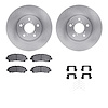 6512-59411 Brake Rotors w/5000 Advanced Brake Pads Kit with Hardware, 2006-2014 Acura/Honda, Position: Front - image 1