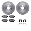 6512-59414 Brake Rotors w/5000 Advanced Brake Pads Kit with Hardware, 2006-2014 Acura/Honda, Position: Rear - image 1