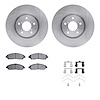 6512-59418 Brake Rotors w/5000 Advanced Brake Pads Kit with Hardware, 2014-2020 Acura/Honda, Position: Front - image 1