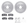 6512-59423 Brake Rotors w/5000 Advanced Brake Pads Kit with Hardware, 2007-2017 Acura/Honda, Position: Rear - image 1