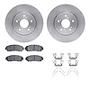 6512-59426 Brake Rotors w/5000 Advanced Brake Pads Kit with Hardware, 2007-2016 Acura/Honda, Position: Front - image 1