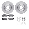 6512-59429 Brake Rotors w/5000 Advanced Brake Pads Kit with Hardware, 2011-2014 Acura/Honda, Position: Front - image 1