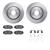 6512-59436 Brake Rotors w/5000 Advanced Brake Pads Kit with Hardware, 2012-2016 Acura/Honda, Position: Front - image 1