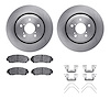 6512-59441 Brake Rotors w/5000 Advanced Brake Pads Kit with Hardware, Fits Select Acura/Honda, Position: Front - image 1