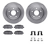 6512-59465 Brake Rotors w/5000 Advanced Brake Pads Kit with Hardware, 2016-2016 Acura/Honda, Position: Rear - image 1