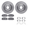 6512-59483 Brake Rotors w/5000 Advanced Brake Pads Kit with Hardware, Fits Select Acura/Honda, Position: Front - image 1