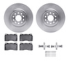 6512-59492 Brake Rotors w/5000 Advanced Brake Pads Kit with Hardware, 2017-2019 Acura/Honda, Position: Front - image 1