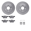 6512-59507 Brake Rotors w/5000 Advanced Brake Pads Kit with Hardware, 2017-2020 Acura/Honda, Position: Rear - image 1