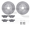 6512-59516 Brake Rotors w/5000 Advanced Brake Pads Kit with Hardware, 2019-2019 Acura/Honda, Position: Rear - image 1