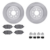 6512-59518 Brake Rotors w/5000 Advanced Brake Pads Kit with Hardware, Fits Select Acura/Honda, Position: Rear